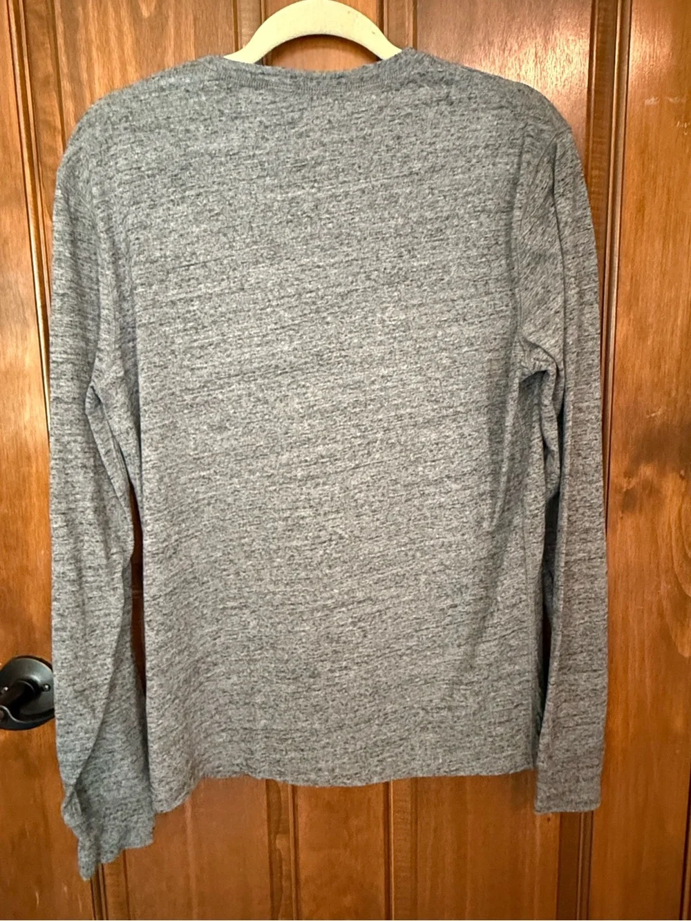 J. Crew Men's Gray Heather Henley Top.